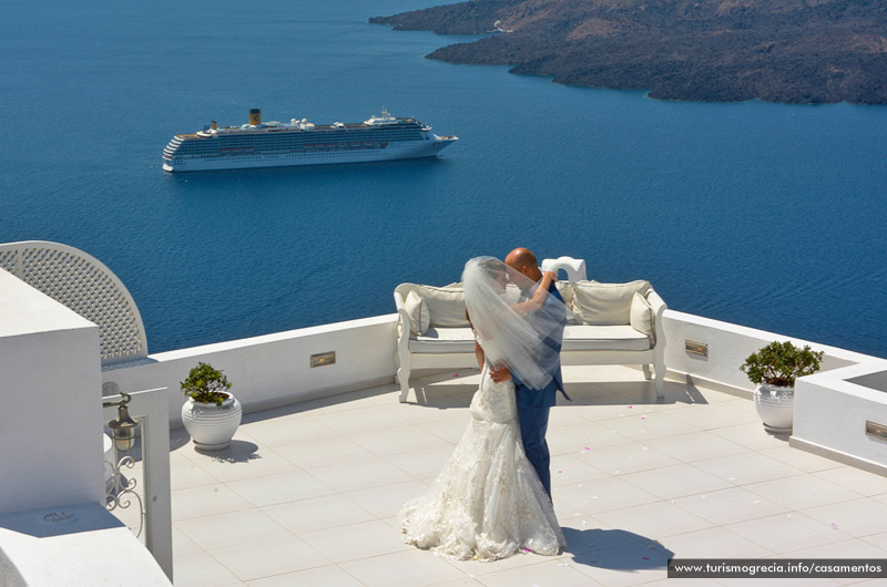 casamentos em santorini