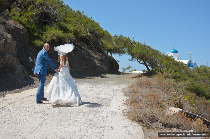 casamento em santorini