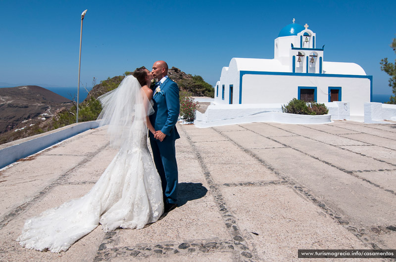 casamento em santorini