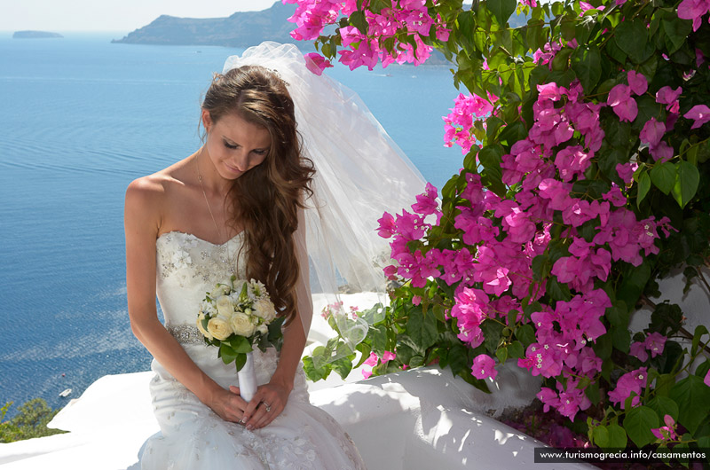 casamento em santorini