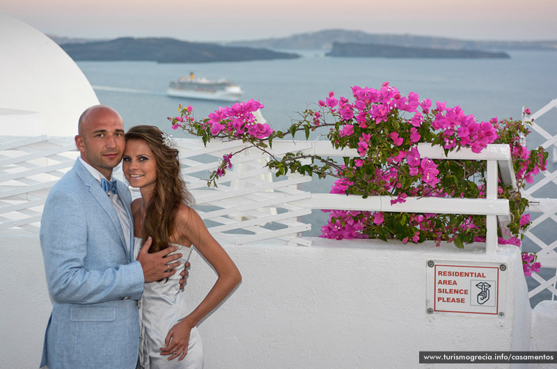 casamento em santorini