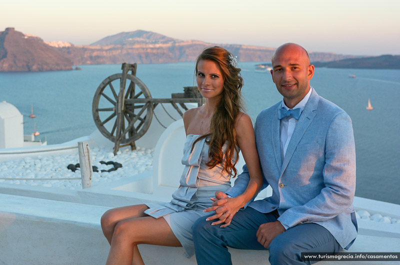 casamento em santorini