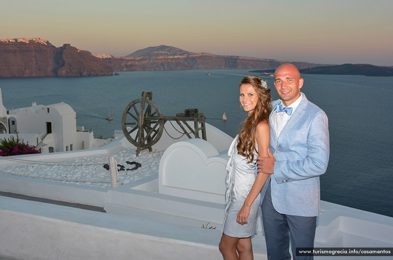 casamento em santorini