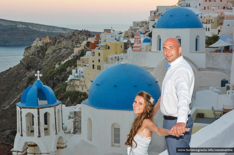 casamento em santorini