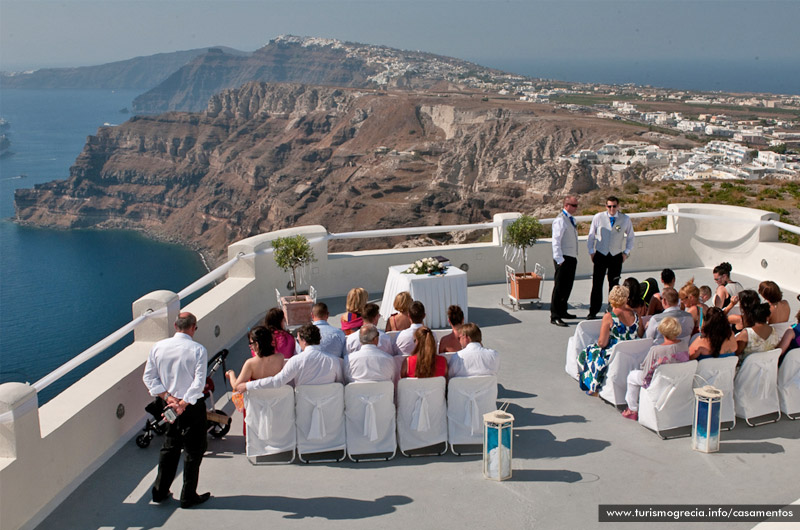 casamentos em santorini