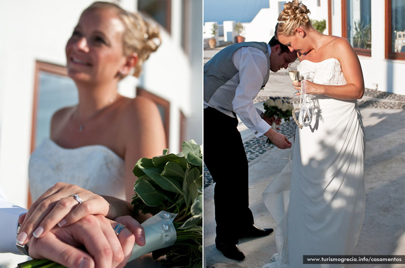 casamento em santorini