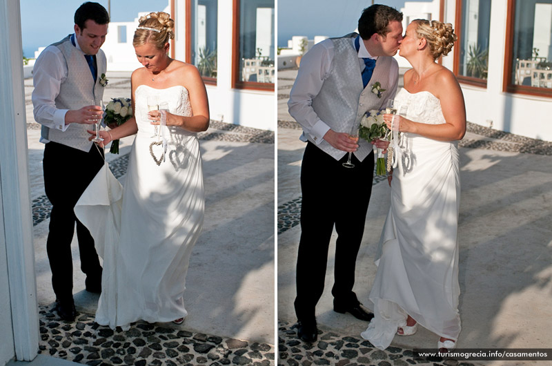 casamento em santorini