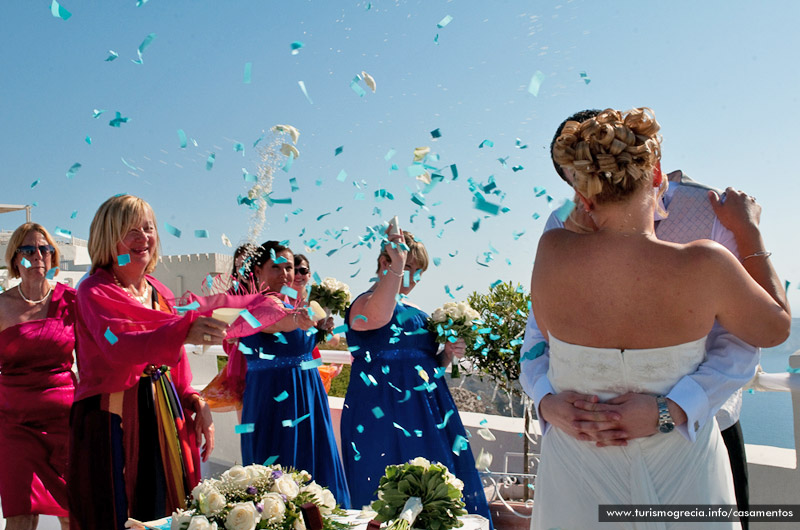 casamentos em santorini