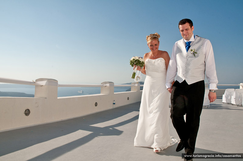 casamento em santorini