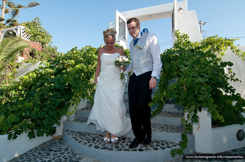 casamento em santorini