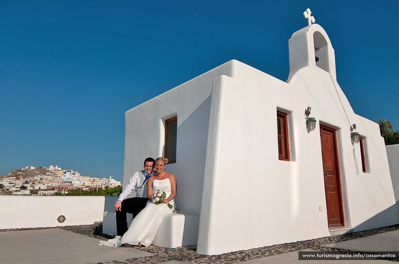 casamento em santorini