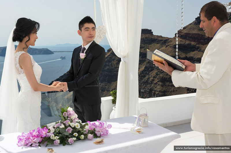 casamentos em santorini