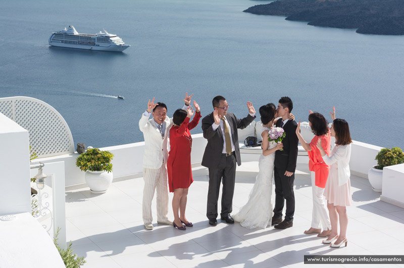 casamentos em santorini