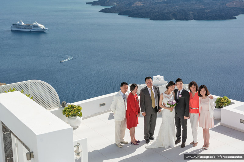 casamentos em santorini