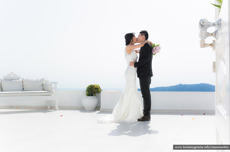 casamentos em santorini