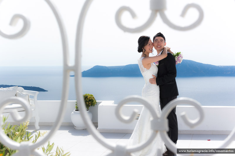 casamentos em santorini