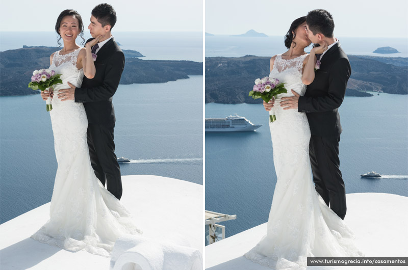 casamentos em santorini