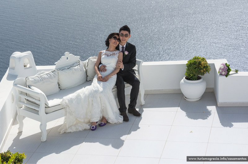 casamentos em santorini