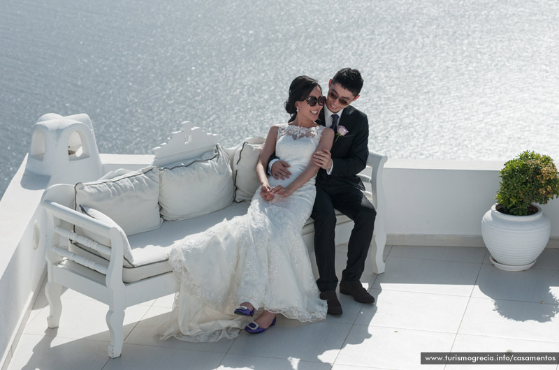casamentos em santorini