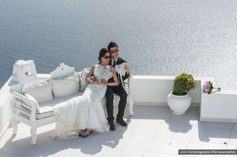 casamentos em santorini