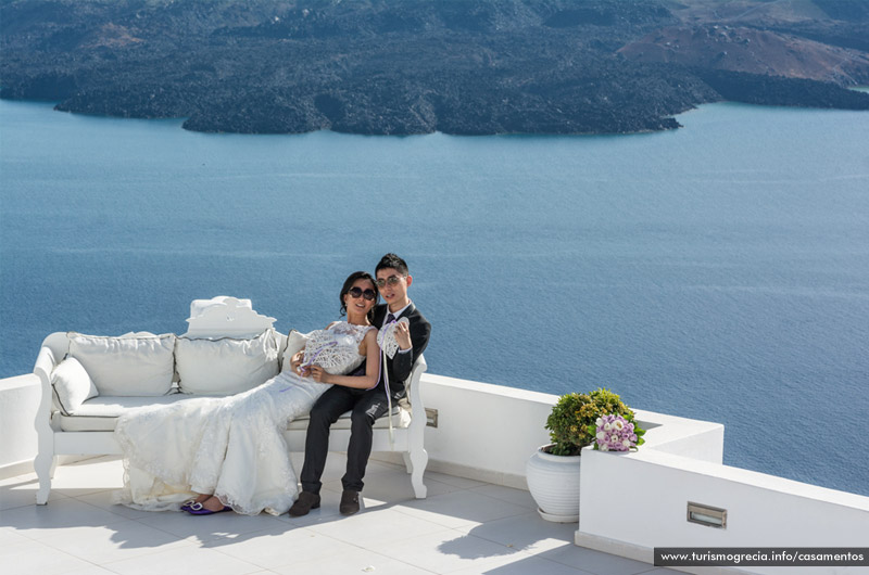 casamentos em santorini