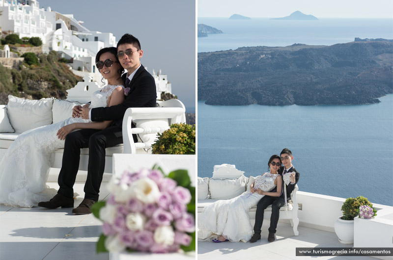 casamentos em santorini