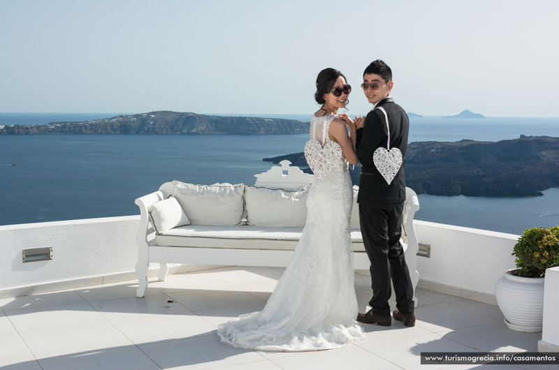 casamentos em santorini