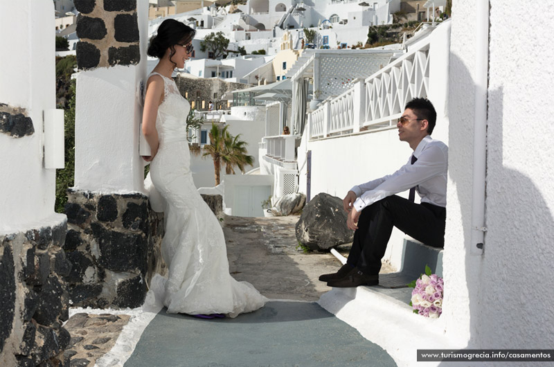 casamentos em santorini