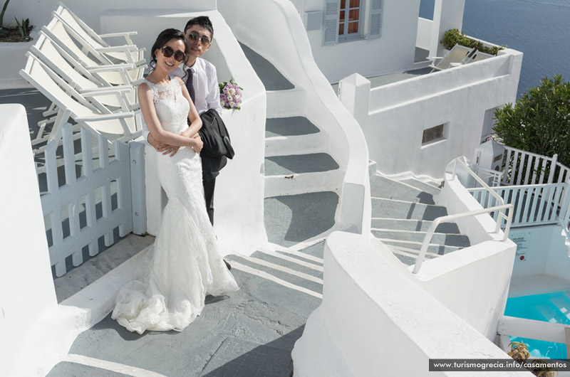 casamentos em santorini