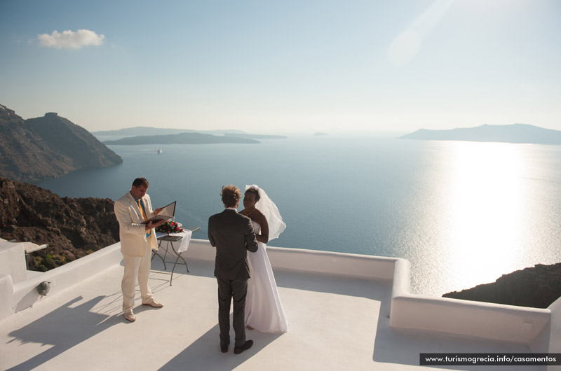 casamentos em santorini