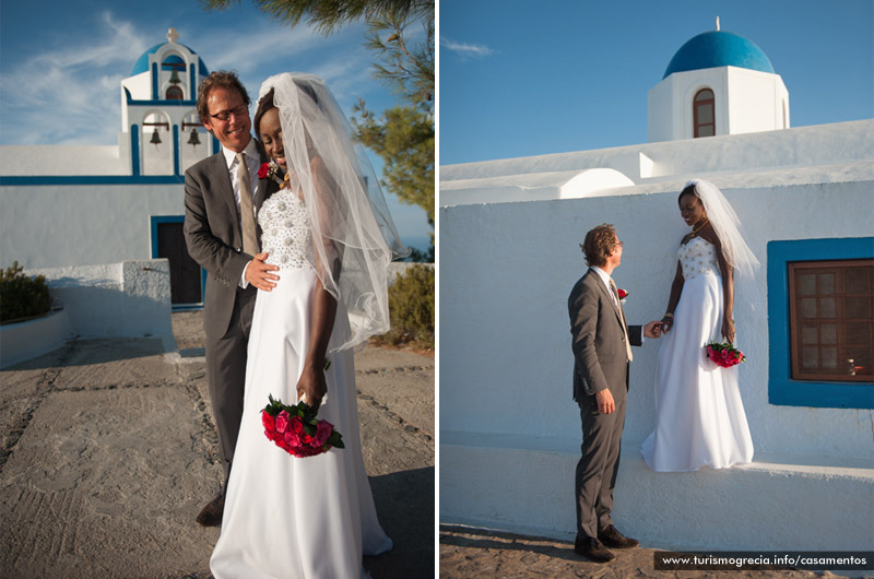 casamento em santorini