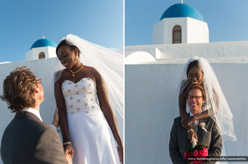 casamento em santorini