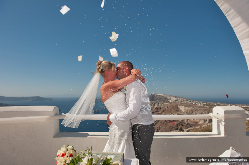 casamentos em santorini