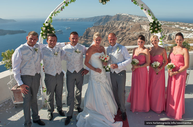 casamento em santorini