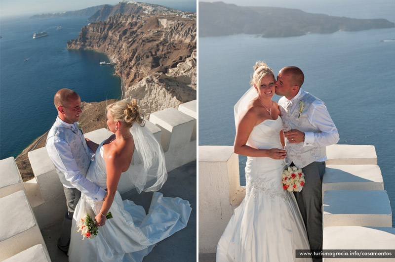 casamento em santorini