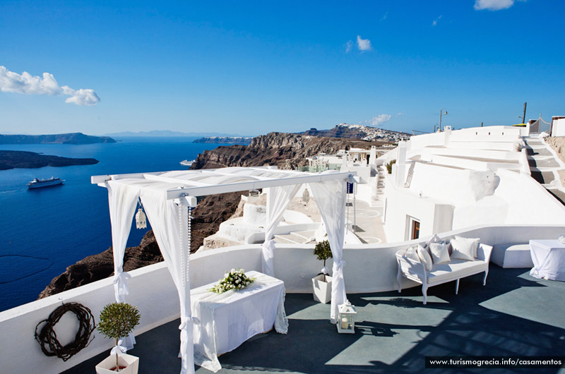 casamentos em santorini