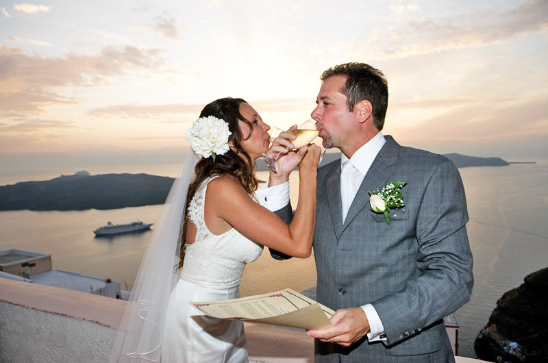 casamento em santorini