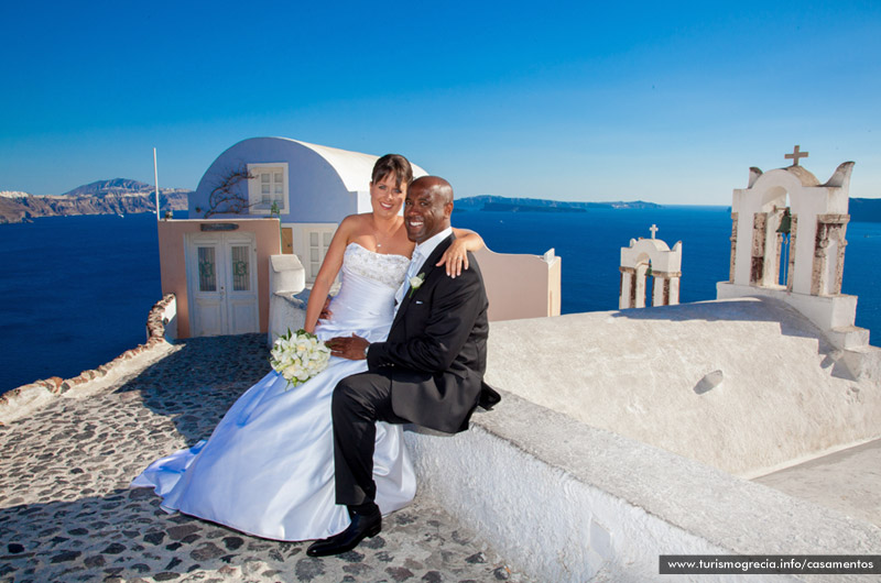 casamentos em santorini