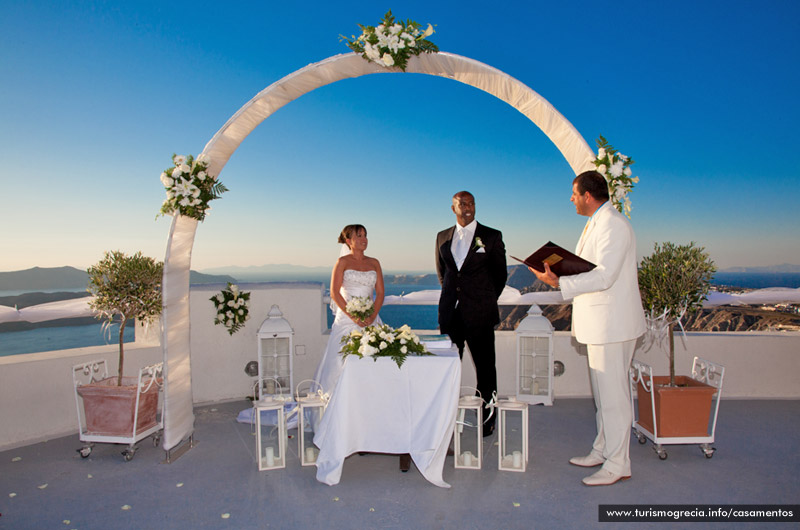 casamentos em santorini