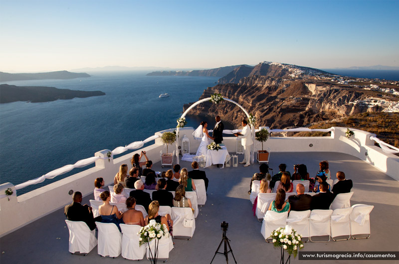 casamentos em santorini