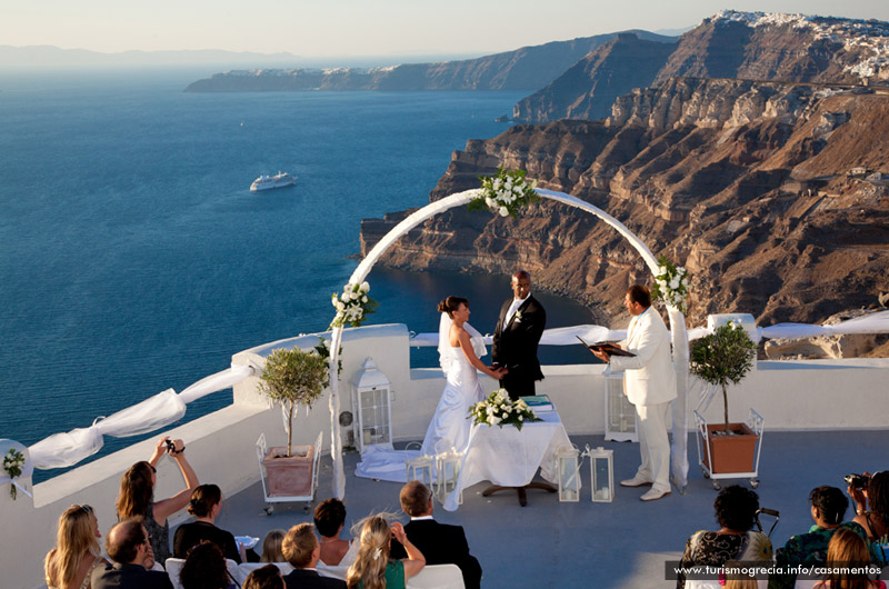 casamentos em santorini