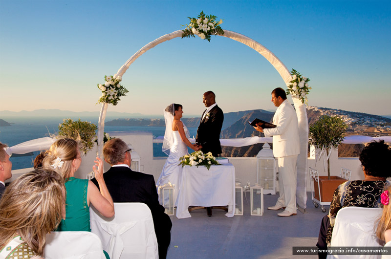 casamentos em santorini