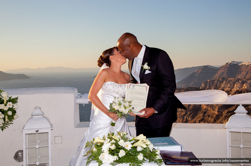 casamento em santorini