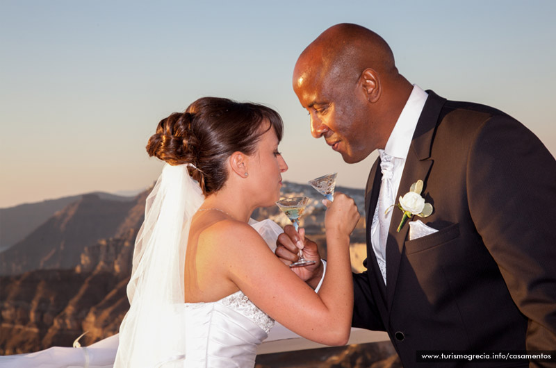 casamento em santorini