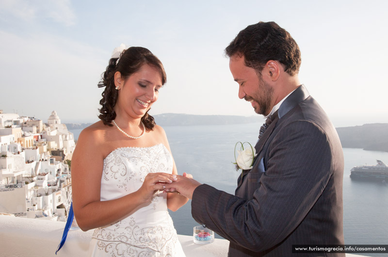 casamentos em santorini