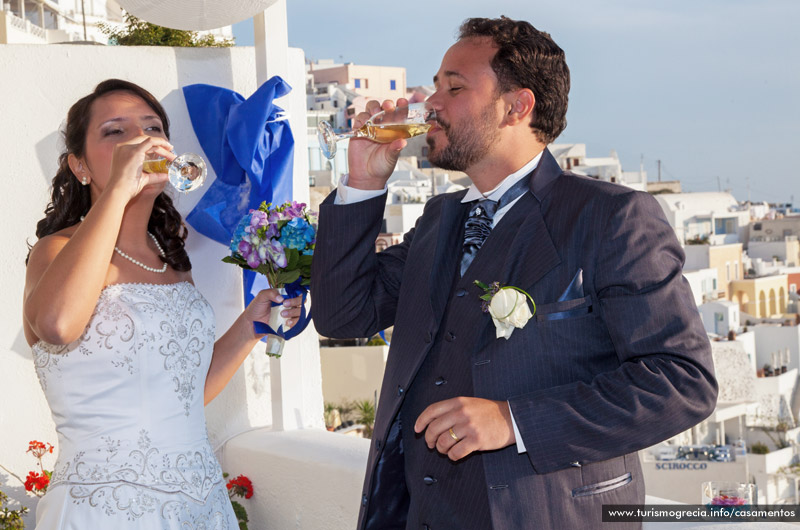 casamentos em santorini