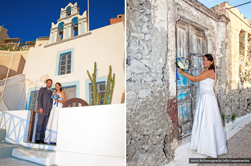 casamentos em santorini