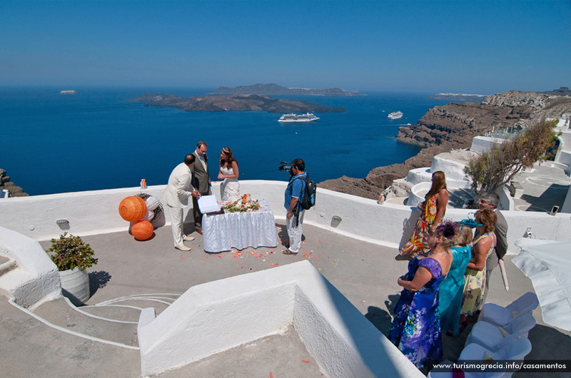 casametos em santorini