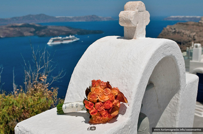 casamentos em santorini