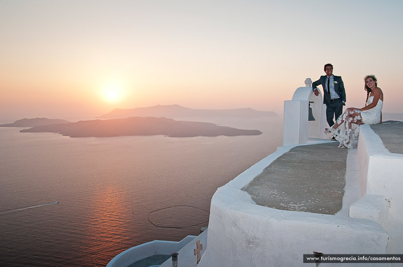 casamentos em santorini